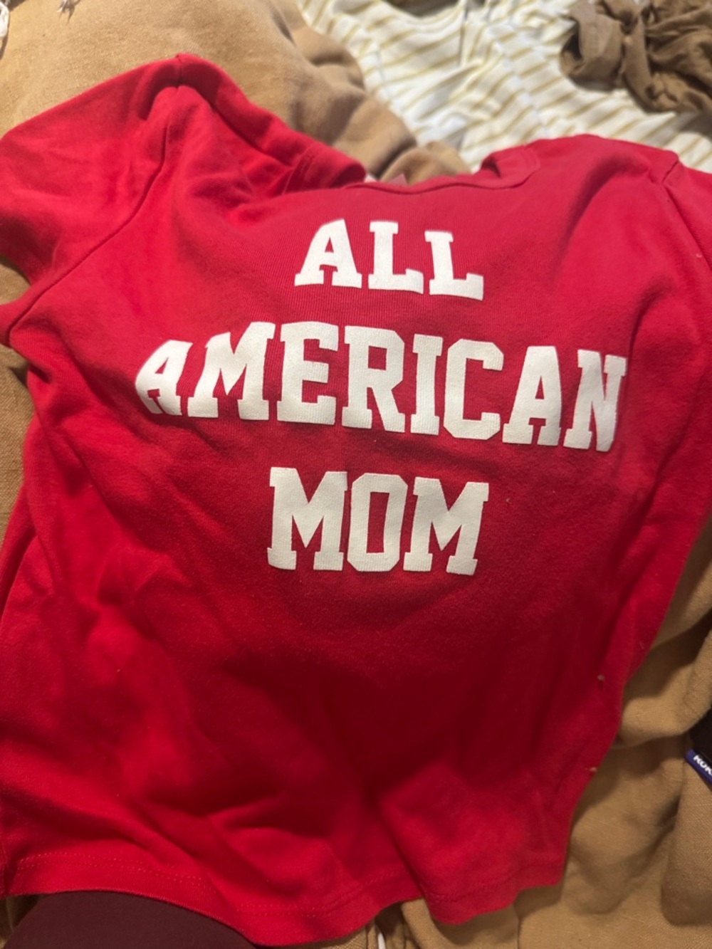 Kids "All American Mom" Red Graphic Tee